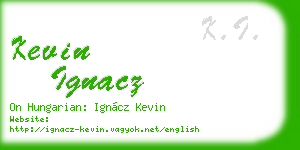 kevin ignacz business card